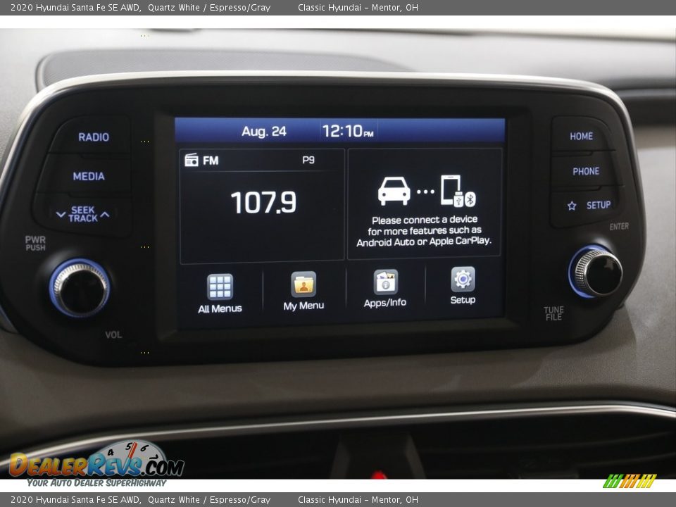 2020 Hyundai Santa Fe SE AWD Quartz White / Espresso/Gray Photo #10