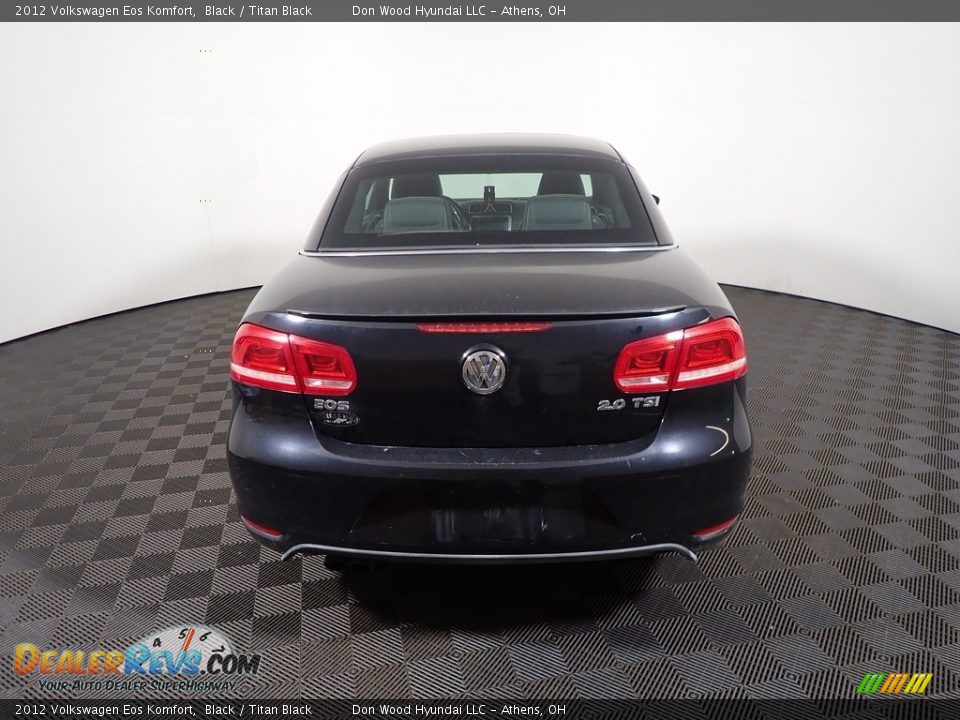 2012 Volkswagen Eos Komfort Black / Titan Black Photo #13