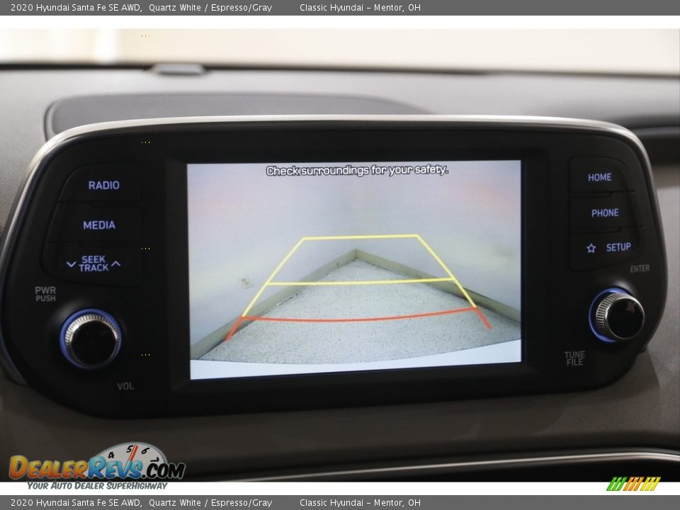 2020 Hyundai Santa Fe SE AWD Quartz White / Espresso/Gray Photo #11