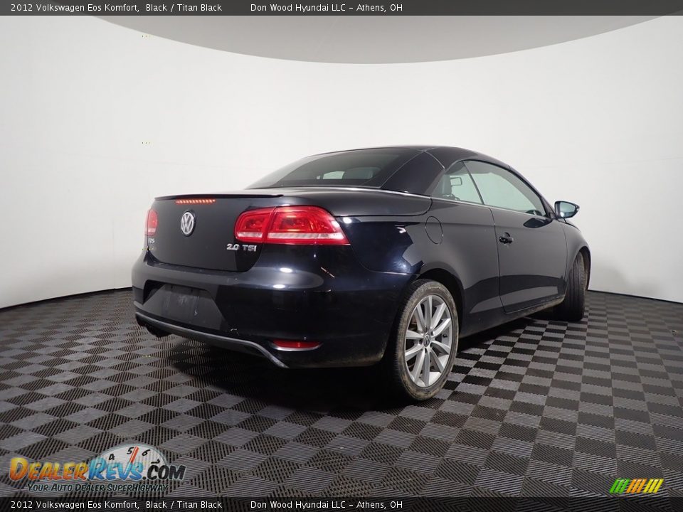 2012 Volkswagen Eos Komfort Black / Titan Black Photo #14