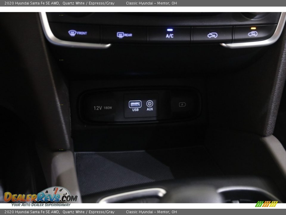 2020 Hyundai Santa Fe SE AWD Quartz White / Espresso/Gray Photo #12