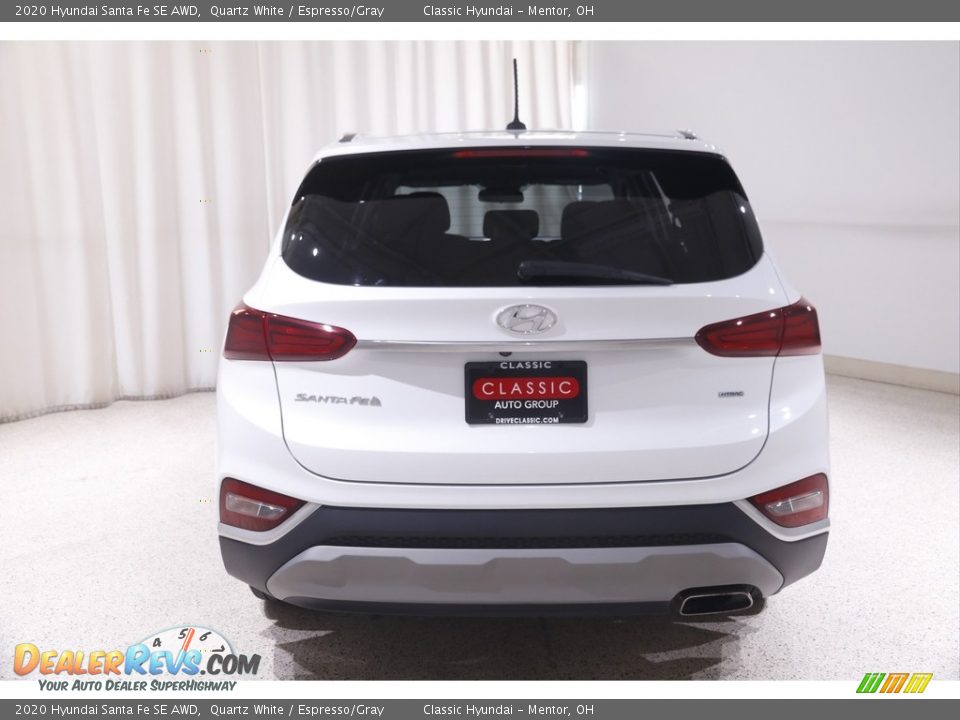 2020 Hyundai Santa Fe SE AWD Quartz White / Espresso/Gray Photo #17