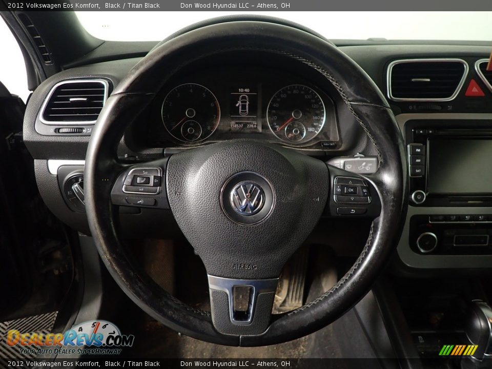 2012 Volkswagen Eos Komfort Black / Titan Black Photo #22