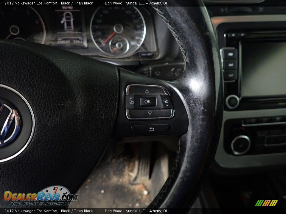 2012 Volkswagen Eos Komfort Black / Titan Black Photo #25