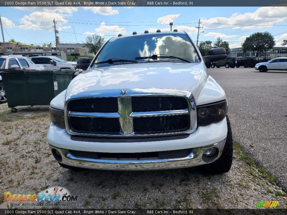 2003 Dodge Ram 3500 SLT Quad Cab 4x4 Bright White / Dark Slate Gray Photo #3