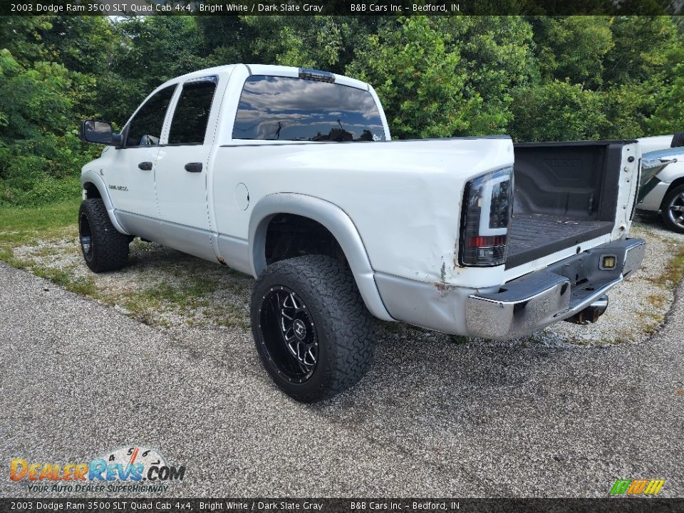 2003 Dodge Ram 3500 SLT Quad Cab 4x4 Bright White / Dark Slate Gray Photo #8