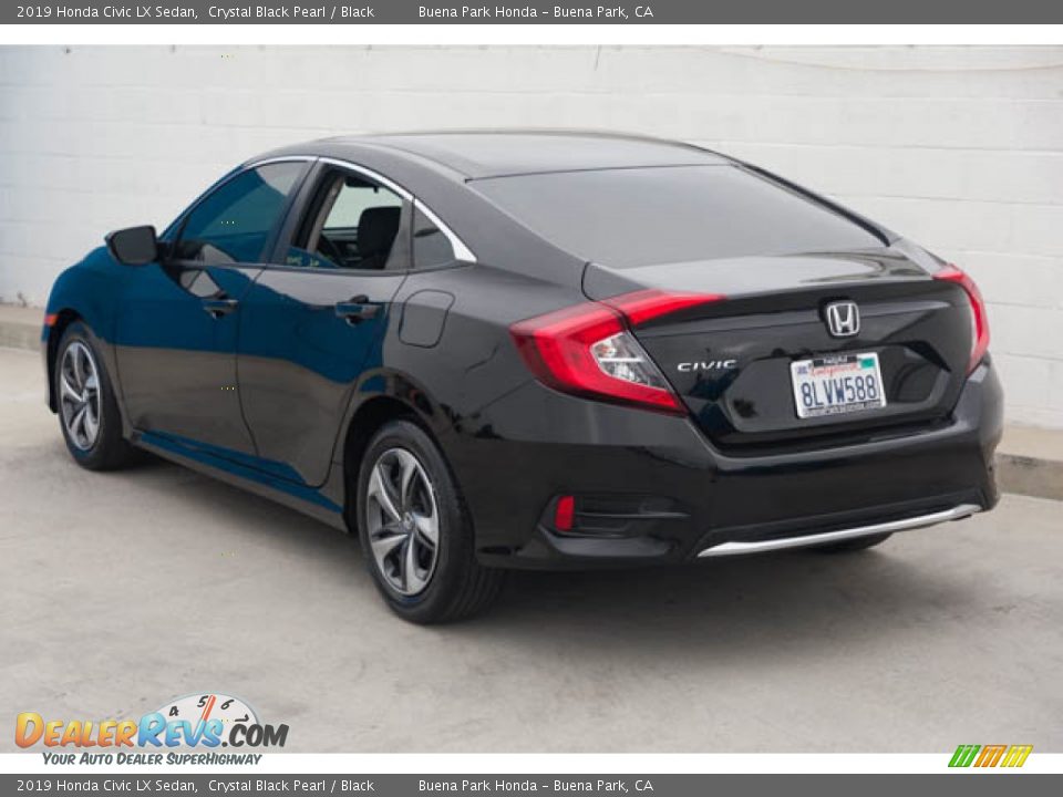 2019 Honda Civic LX Sedan Crystal Black Pearl / Black Photo #2