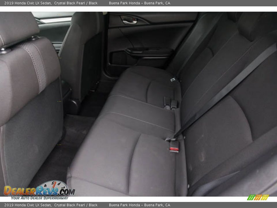 2019 Honda Civic LX Sedan Crystal Black Pearl / Black Photo #4