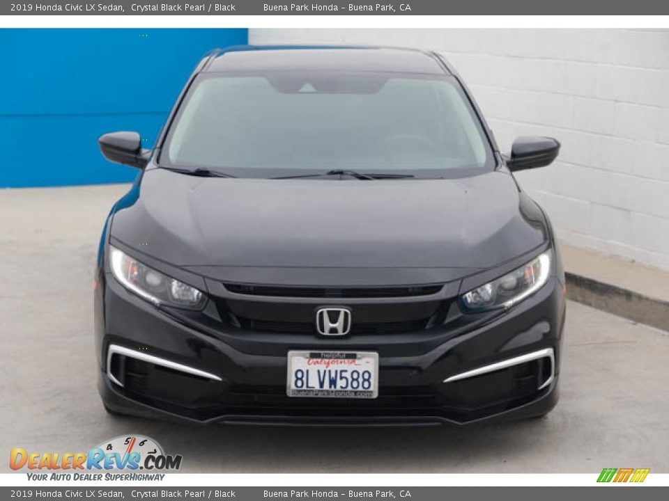 2019 Honda Civic LX Sedan Crystal Black Pearl / Black Photo #7
