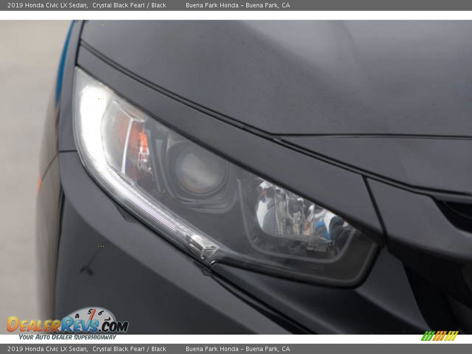 2019 Honda Civic LX Sedan Crystal Black Pearl / Black Photo #8