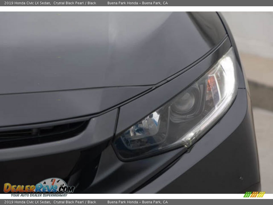 2019 Honda Civic LX Sedan Crystal Black Pearl / Black Photo #9