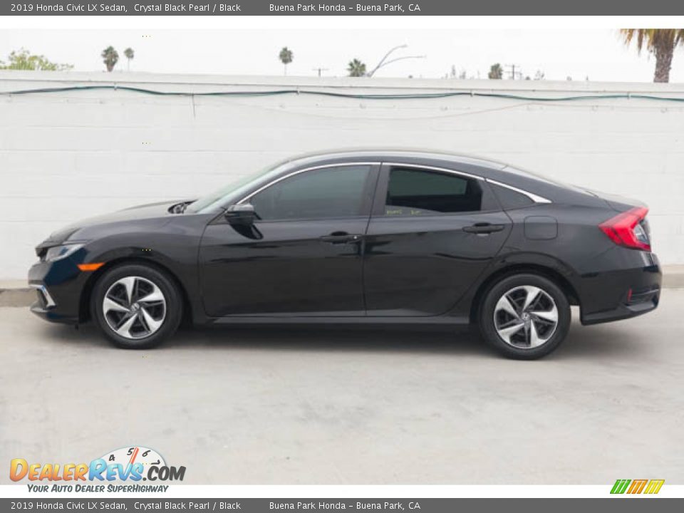 2019 Honda Civic LX Sedan Crystal Black Pearl / Black Photo #10