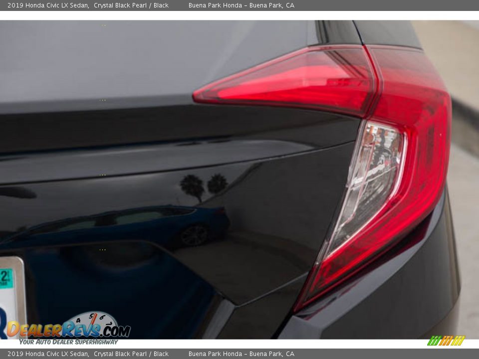 2019 Honda Civic LX Sedan Crystal Black Pearl / Black Photo #13