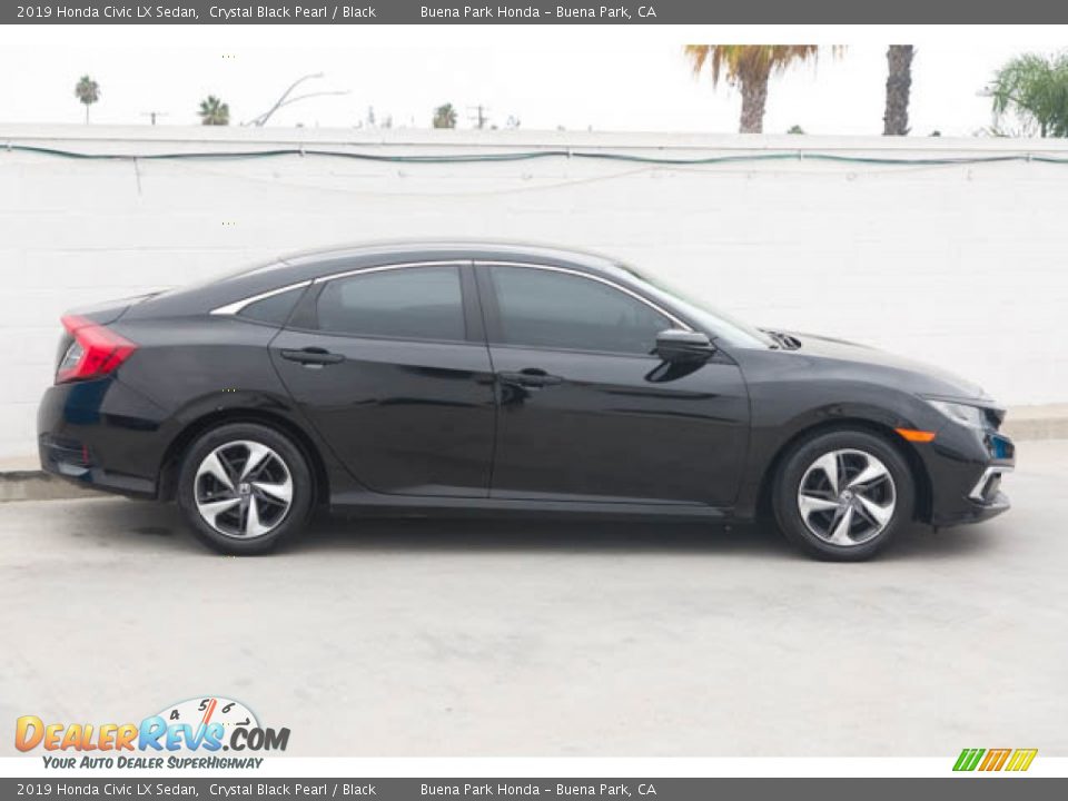 2019 Honda Civic LX Sedan Crystal Black Pearl / Black Photo #14