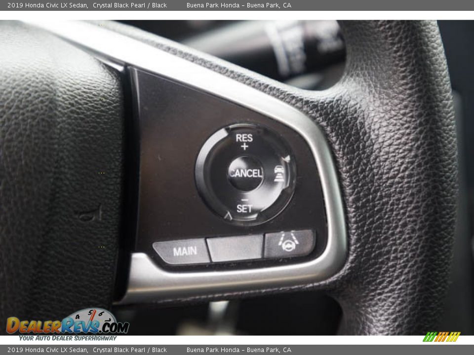 2019 Honda Civic LX Sedan Crystal Black Pearl / Black Photo #17