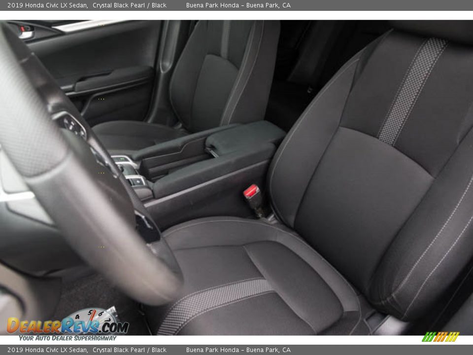 2019 Honda Civic LX Sedan Crystal Black Pearl / Black Photo #18
