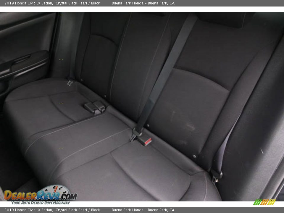 2019 Honda Civic LX Sedan Crystal Black Pearl / Black Photo #19