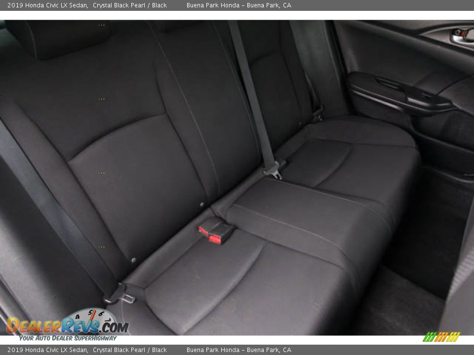 2019 Honda Civic LX Sedan Crystal Black Pearl / Black Photo #22
