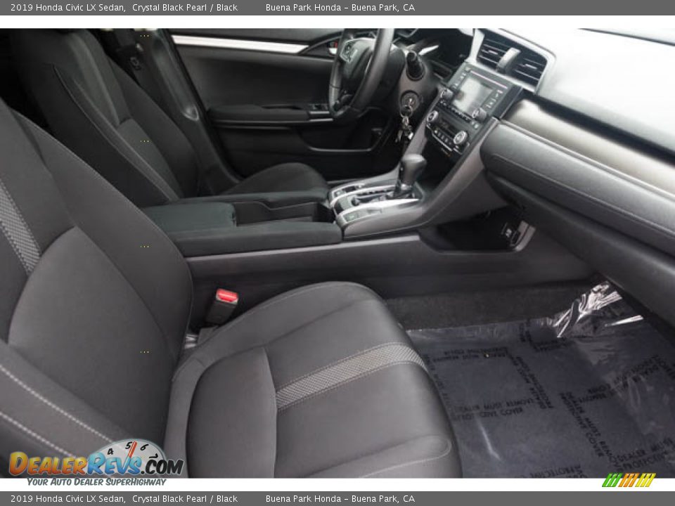 2019 Honda Civic LX Sedan Crystal Black Pearl / Black Photo #23