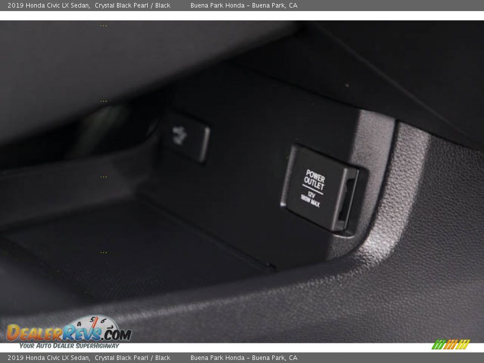 2019 Honda Civic LX Sedan Crystal Black Pearl / Black Photo #24