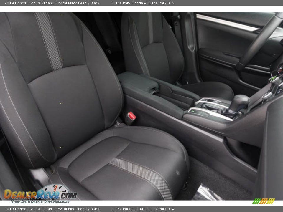 2019 Honda Civic LX Sedan Crystal Black Pearl / Black Photo #25