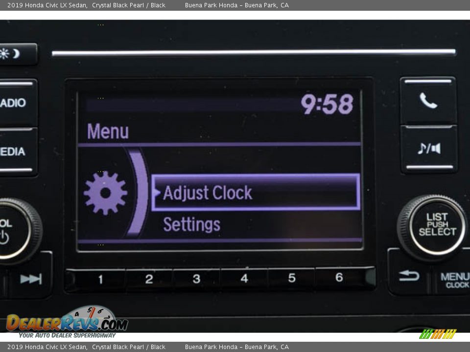 2019 Honda Civic LX Sedan Crystal Black Pearl / Black Photo #26