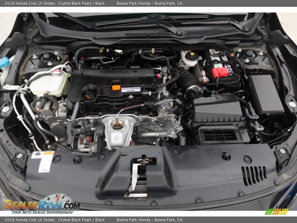 2019 Honda Civic LX Sedan Crystal Black Pearl / Black Photo #34