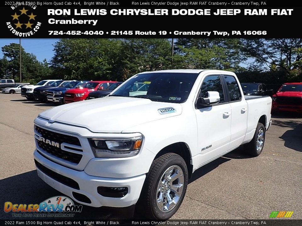 2022 Ram 1500 Big Horn Quad Cab 4x4 Bright White / Black Photo #1