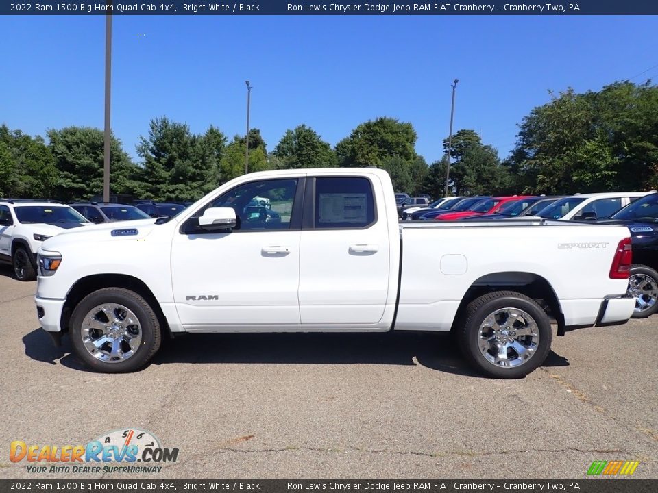 2022 Ram 1500 Big Horn Quad Cab 4x4 Bright White / Black Photo #2