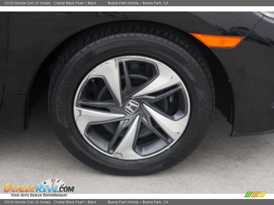 2019 Honda Civic LX Sedan Crystal Black Pearl / Black Photo #36