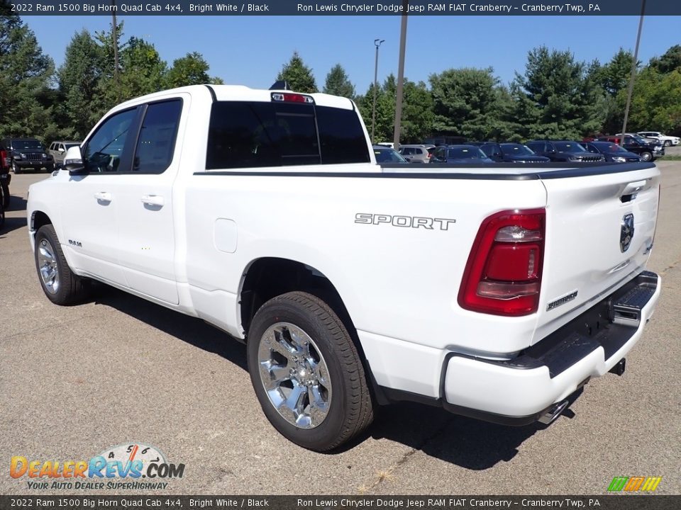 2022 Ram 1500 Big Horn Quad Cab 4x4 Bright White / Black Photo #3