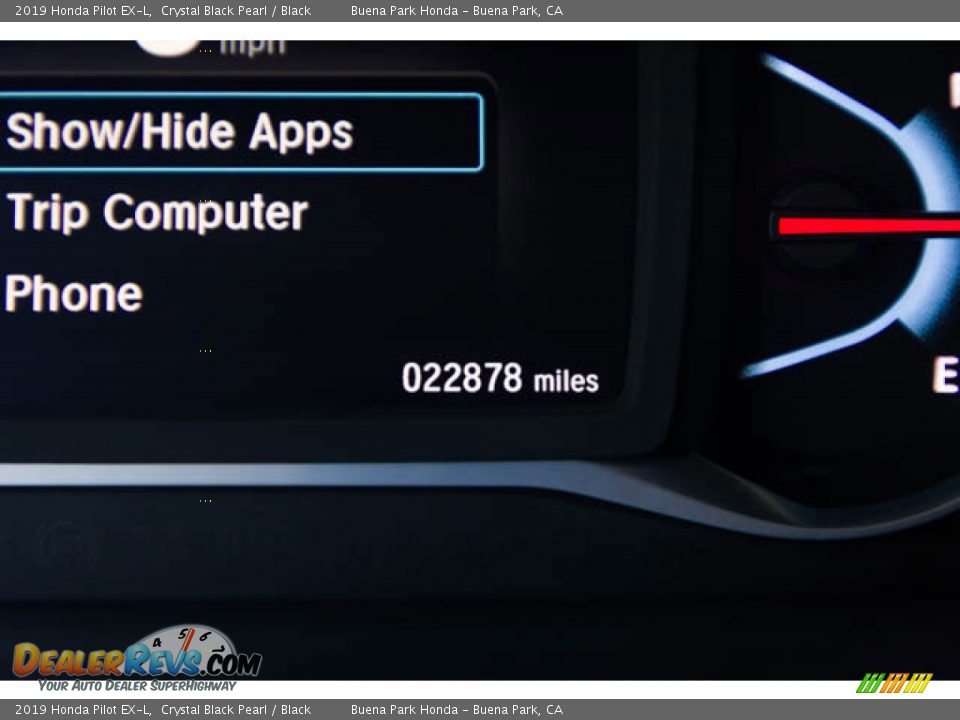 2019 Honda Pilot EX-L Crystal Black Pearl / Black Photo #6
