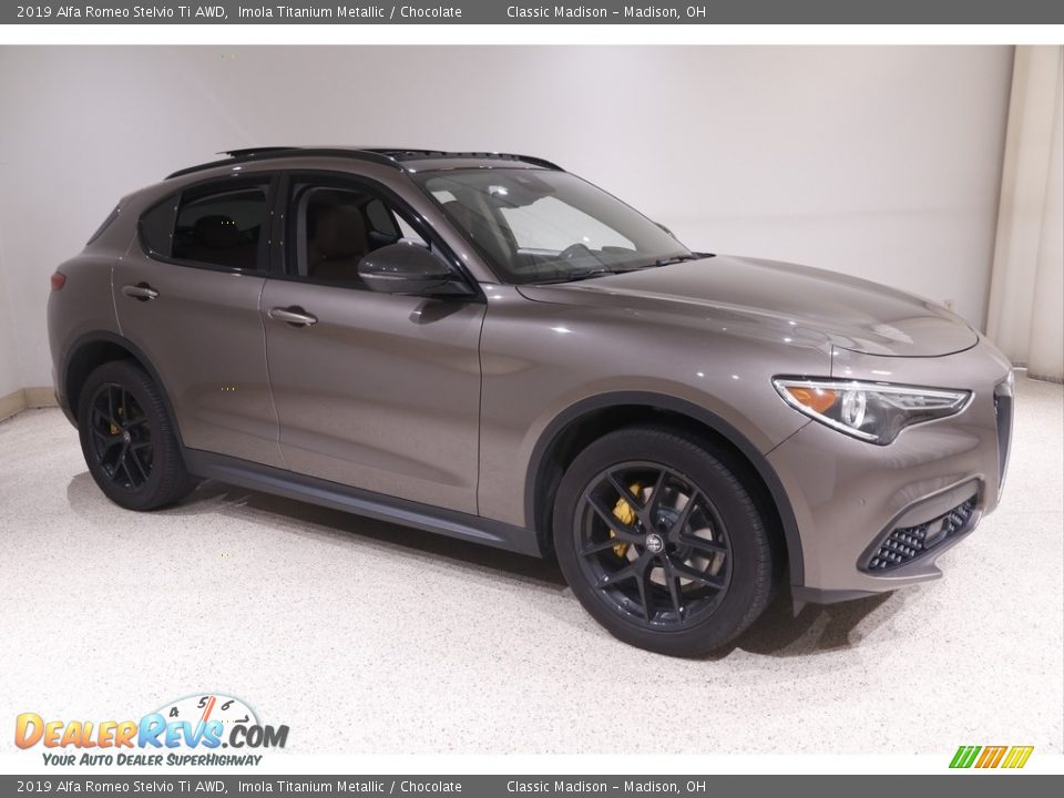 2019 Alfa Romeo Stelvio Ti AWD Imola Titanium Metallic / Chocolate Photo #1