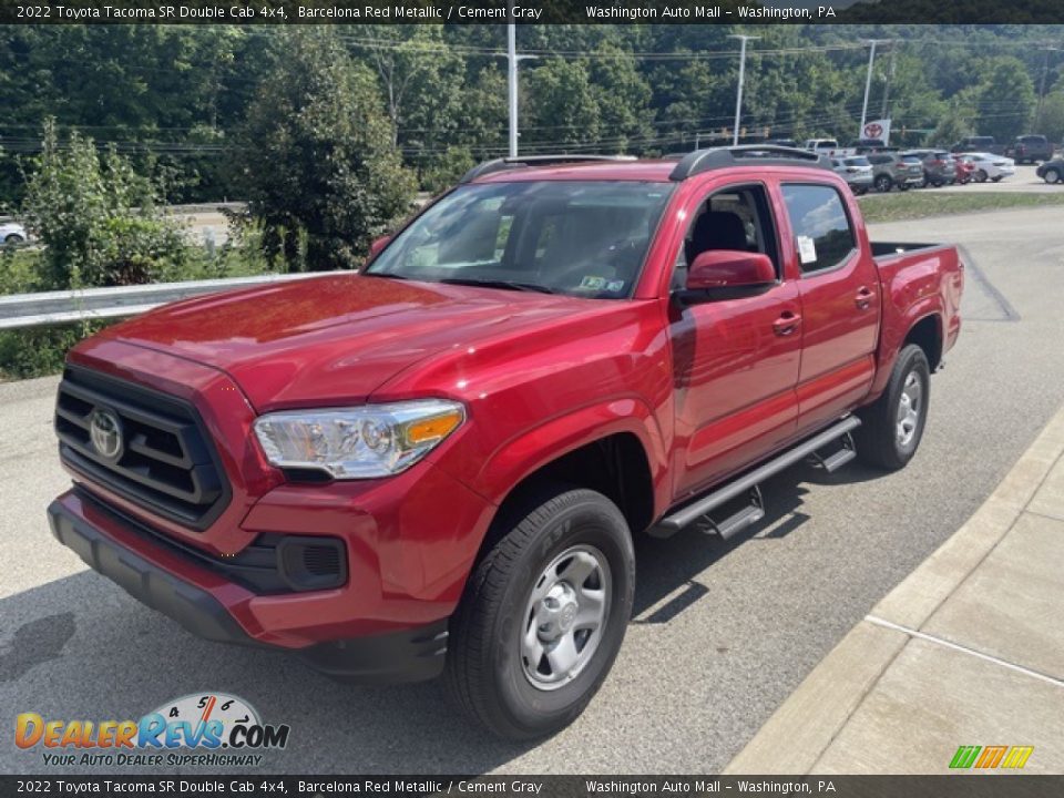 2022 Toyota Tacoma SR Double Cab 4x4 Barcelona Red Metallic / Cement Gray Photo #7