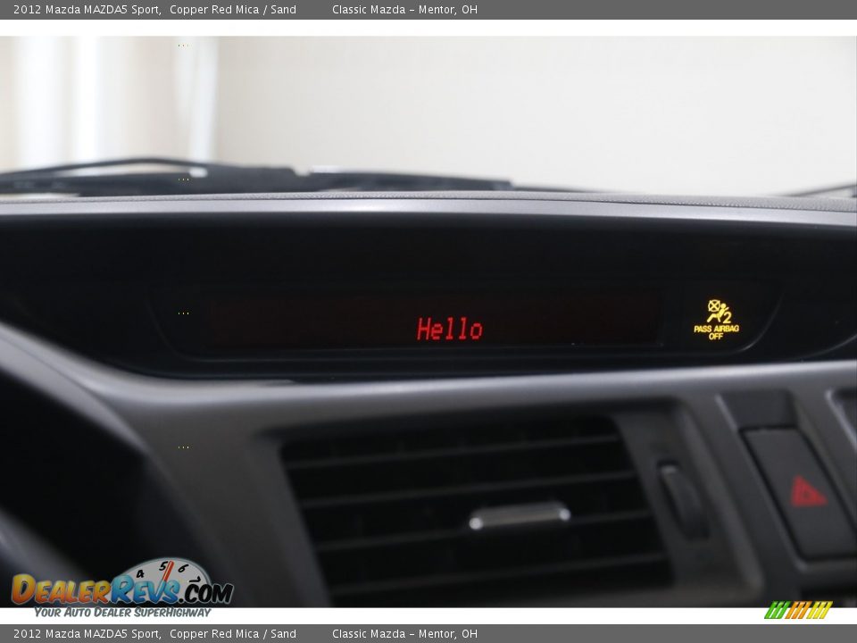 2012 Mazda MAZDA5 Sport Copper Red Mica / Sand Photo #10