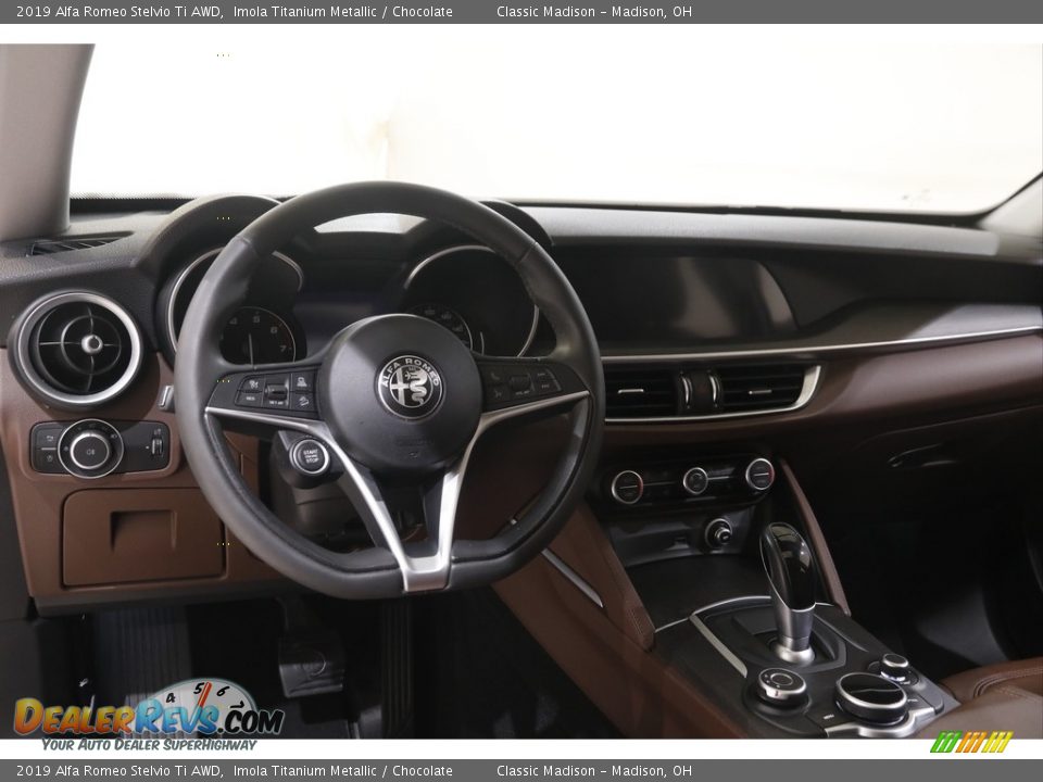 2019 Alfa Romeo Stelvio Ti AWD Imola Titanium Metallic / Chocolate Photo #6
