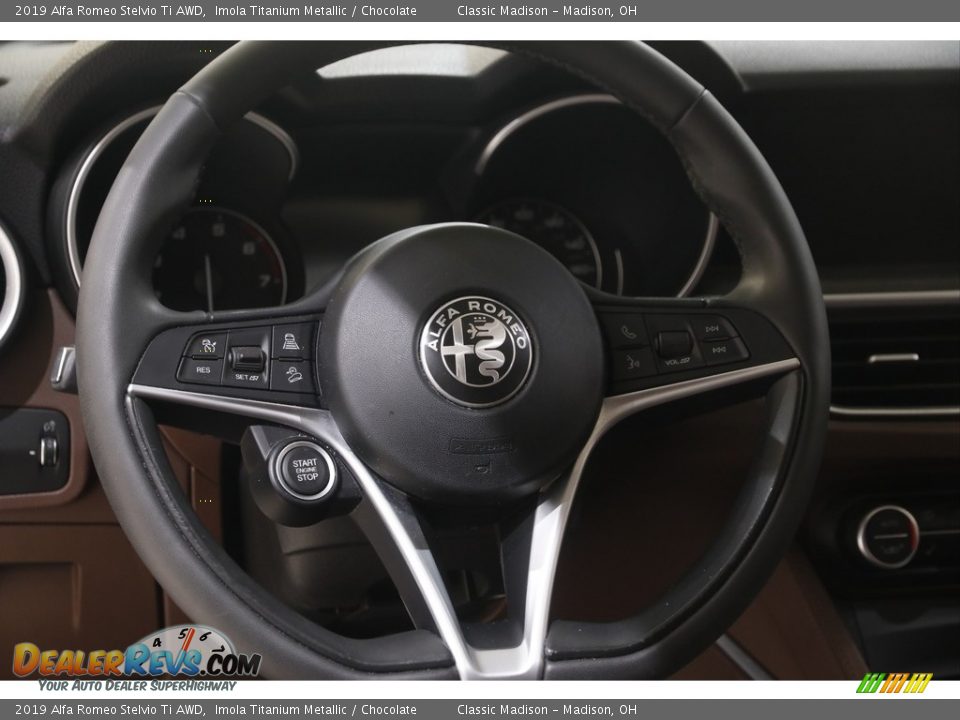 2019 Alfa Romeo Stelvio Ti AWD Steering Wheel Photo #7