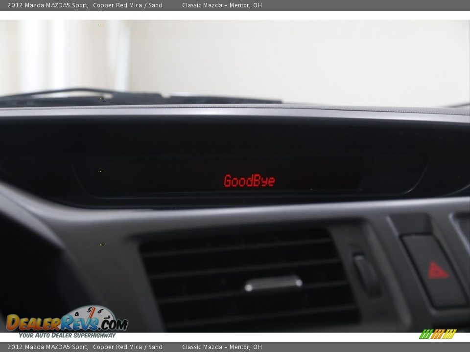 2012 Mazda MAZDA5 Sport Copper Red Mica / Sand Photo #12