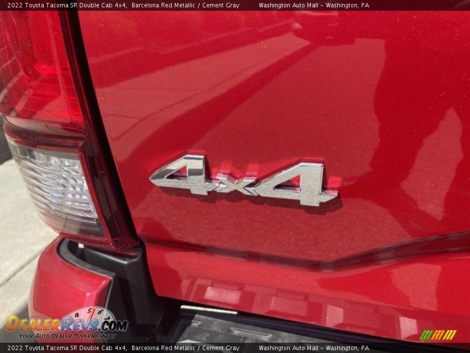 2022 Toyota Tacoma SR Double Cab 4x4 Barcelona Red Metallic / Cement Gray Photo #10