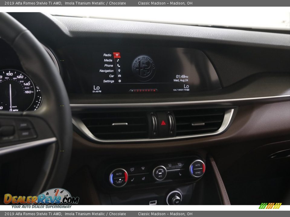 2019 Alfa Romeo Stelvio Ti AWD Imola Titanium Metallic / Chocolate Photo #9