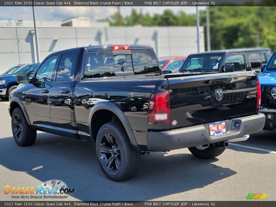 2022 Ram 1500 Classic Quad Cab 4x4 Diamond Black Crystal Pearl / Black Photo #4