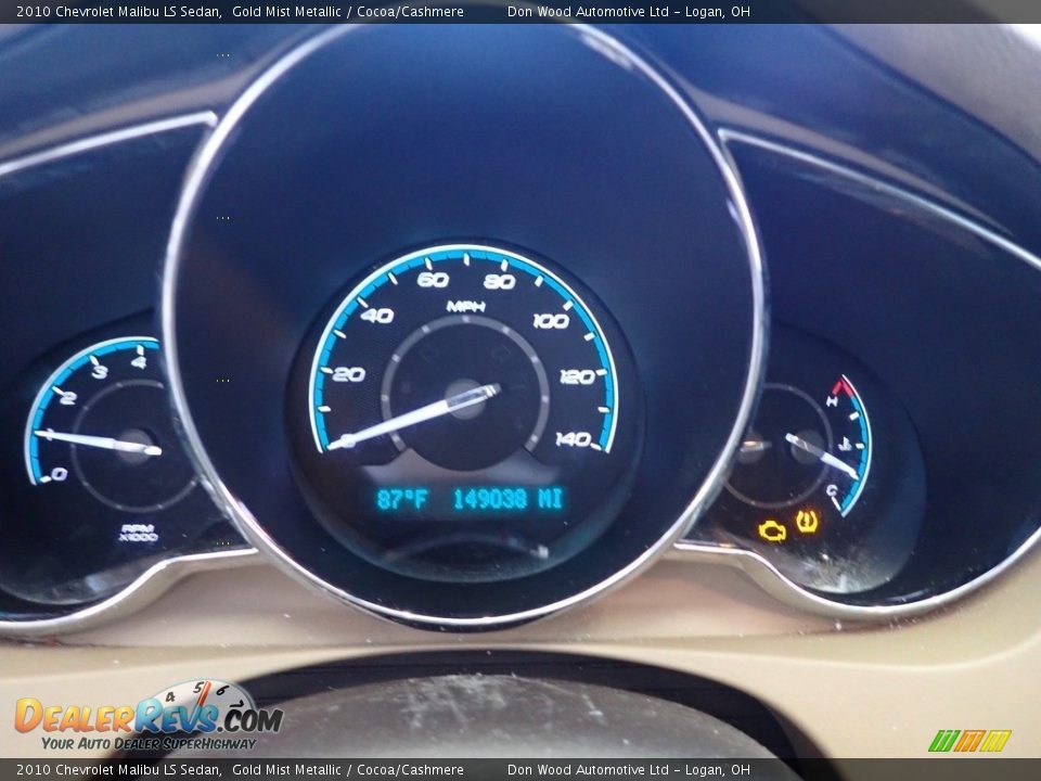 2010 Chevrolet Malibu LS Sedan Gold Mist Metallic / Cocoa/Cashmere Photo #13