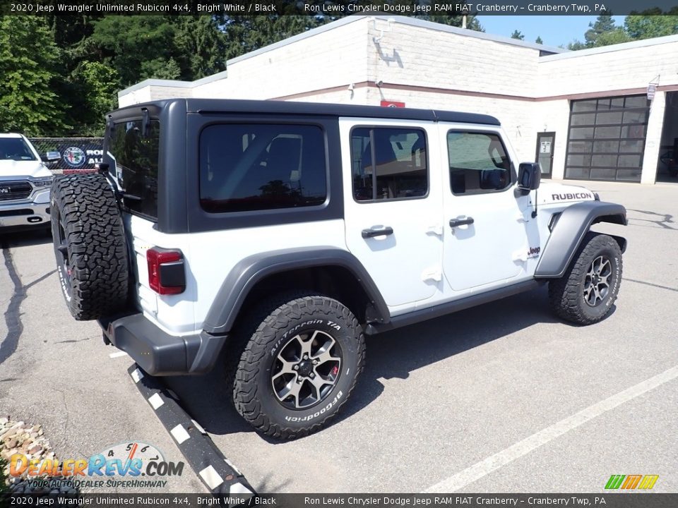 2020 Jeep Wrangler Unlimited Rubicon 4x4 Bright White / Black Photo #4