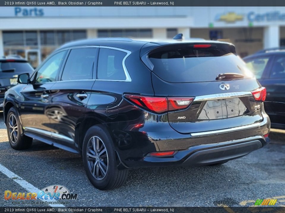 2019 Infiniti QX60 Luxe AWD Black Obsidian / Graphite Photo #8