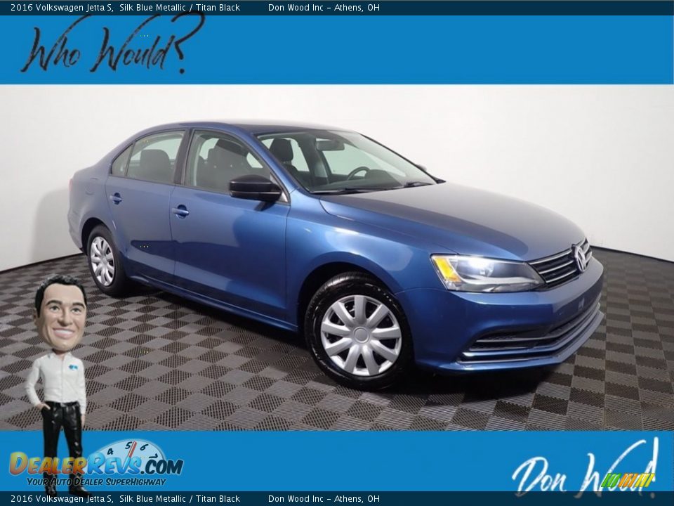 2016 Volkswagen Jetta S Silk Blue Metallic / Titan Black Photo #1