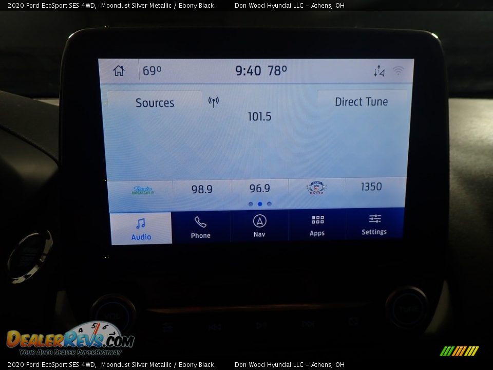 2020 Ford EcoSport SES 4WD Moondust Silver Metallic / Ebony Black Photo #28