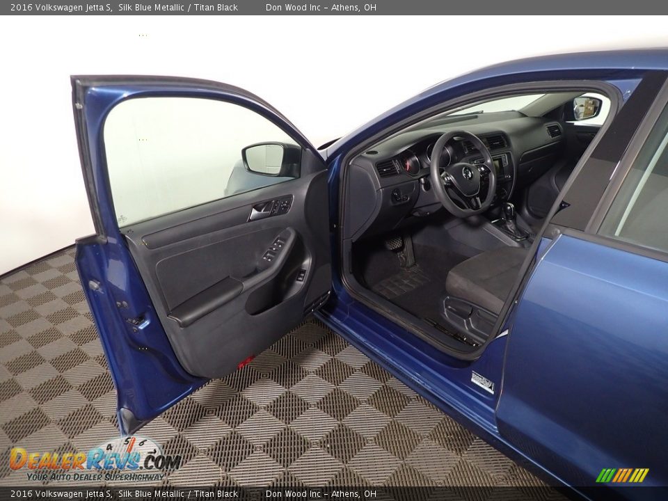 2016 Volkswagen Jetta S Silk Blue Metallic / Titan Black Photo #16