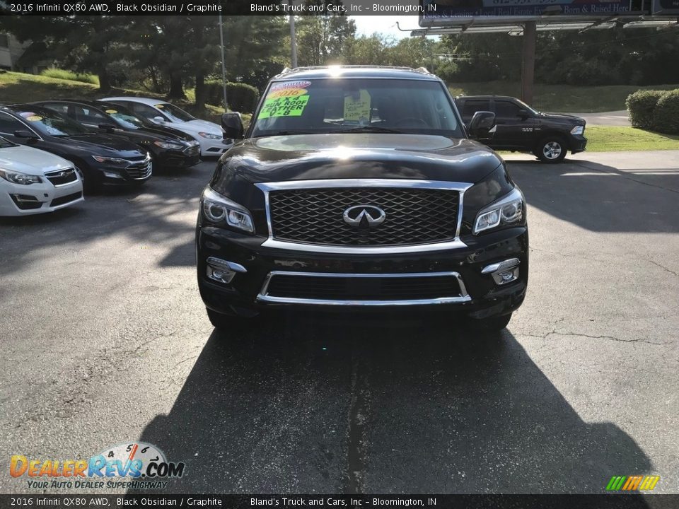 2016 Infiniti QX80 AWD Black Obsidian / Graphite Photo #3