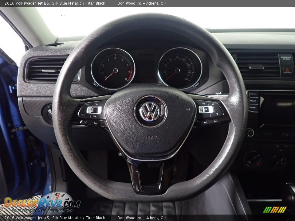 2016 Volkswagen Jetta S Silk Blue Metallic / Titan Black Photo #22