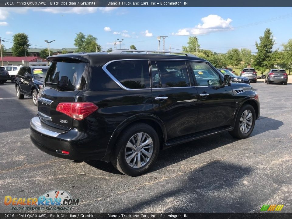 2016 Infiniti QX80 AWD Black Obsidian / Graphite Photo #6